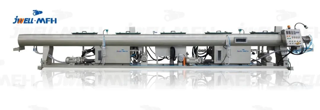 Plastic pipe extrusion line Plastic pipe extrusion line